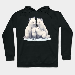 Fox Mum Dad & Cubs Hoodie